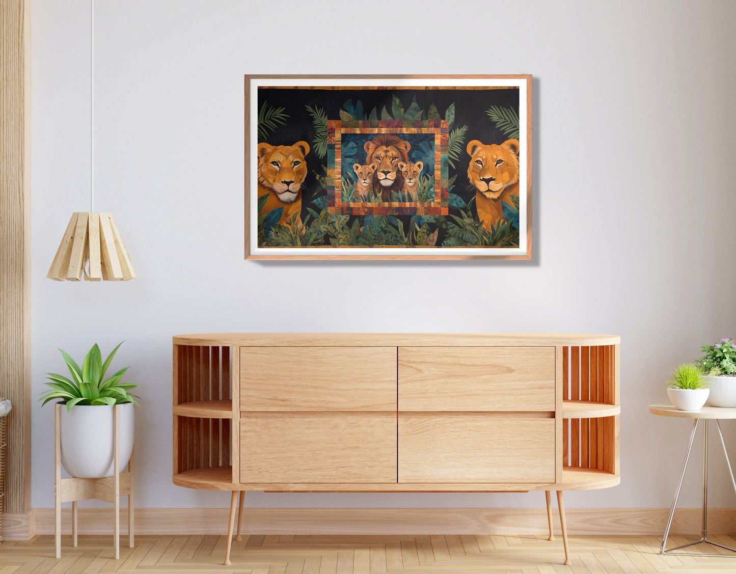 Lion Pride Jungle Black African American canvas print view 80