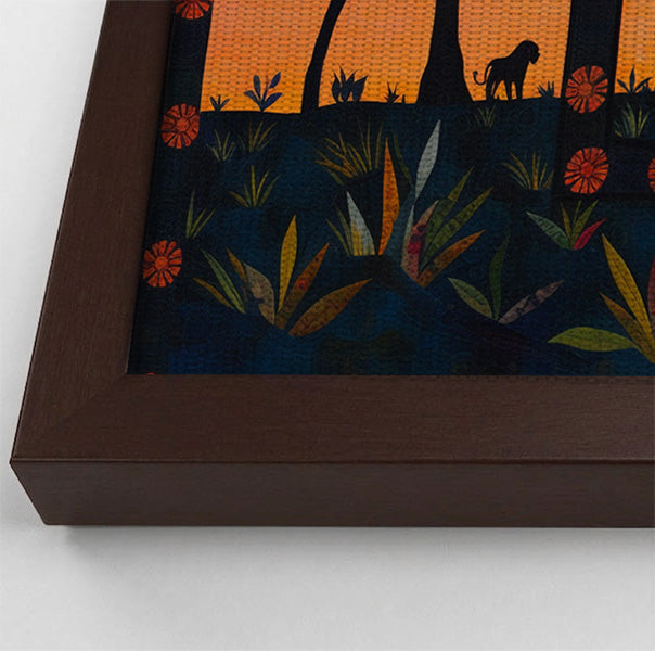 Safari Sunset Silhouette African American canvas print view 34