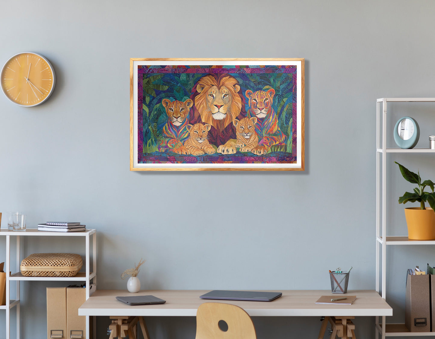 Lion Pride Jungle African American canvas print view 78