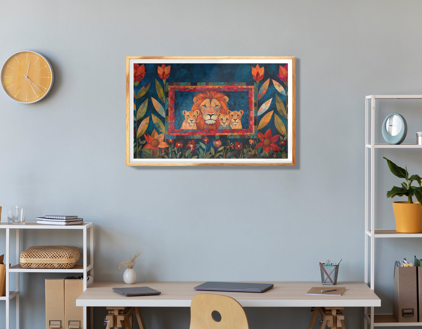 Lion Family Tropical Caribbean wall art view 78