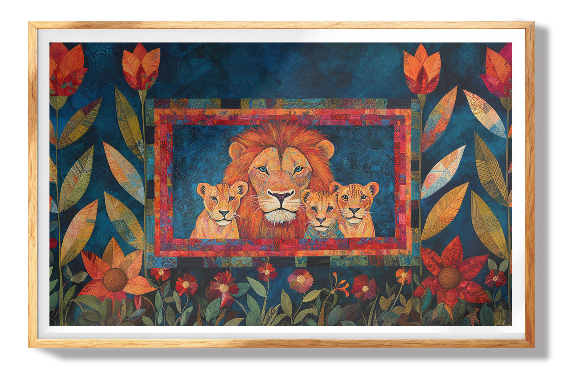 Lion Family Tropical Caribbean wall art view 73