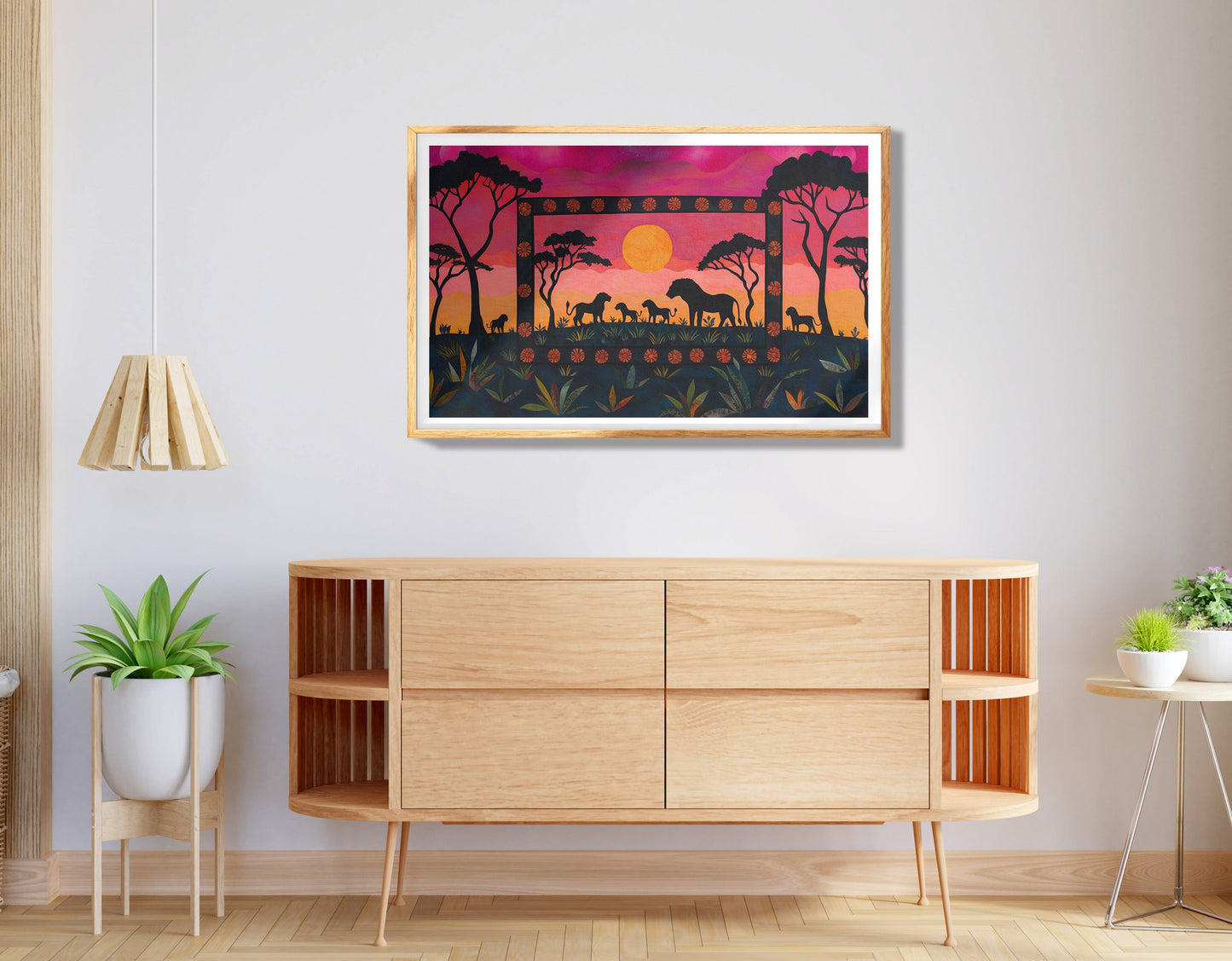 Lion Pride Jungle Black African American canvas print view 74