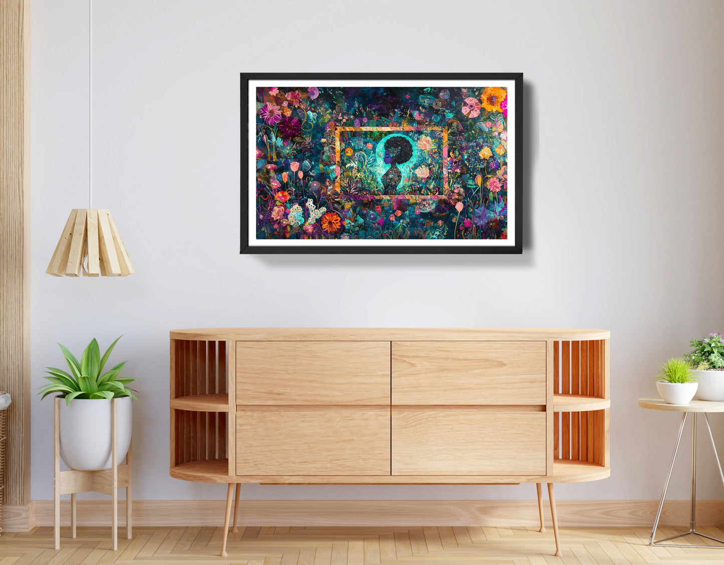 Black Woman Floral Garden African American wall art view 68