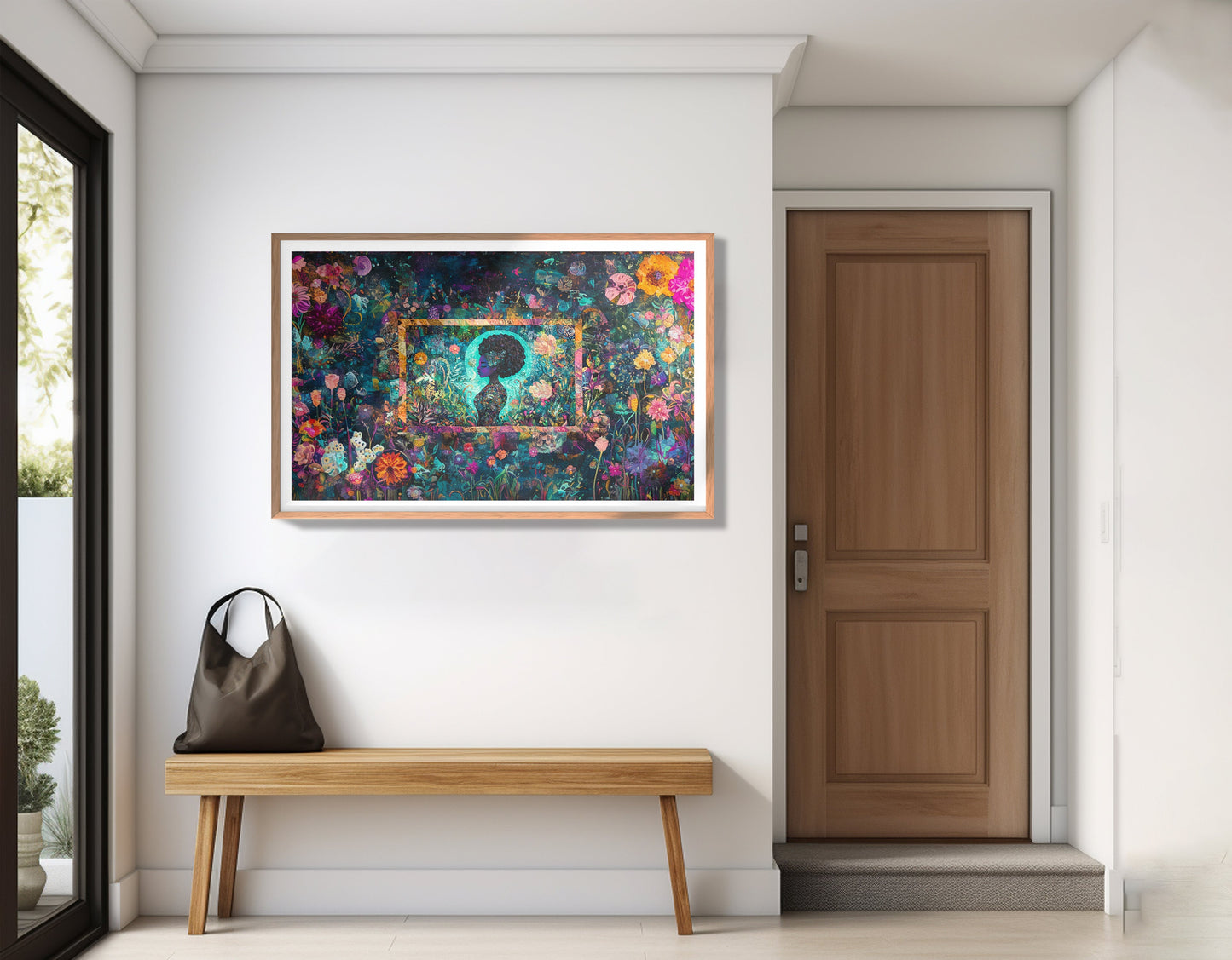 Black Woman Floral Garden African American wall art view 83