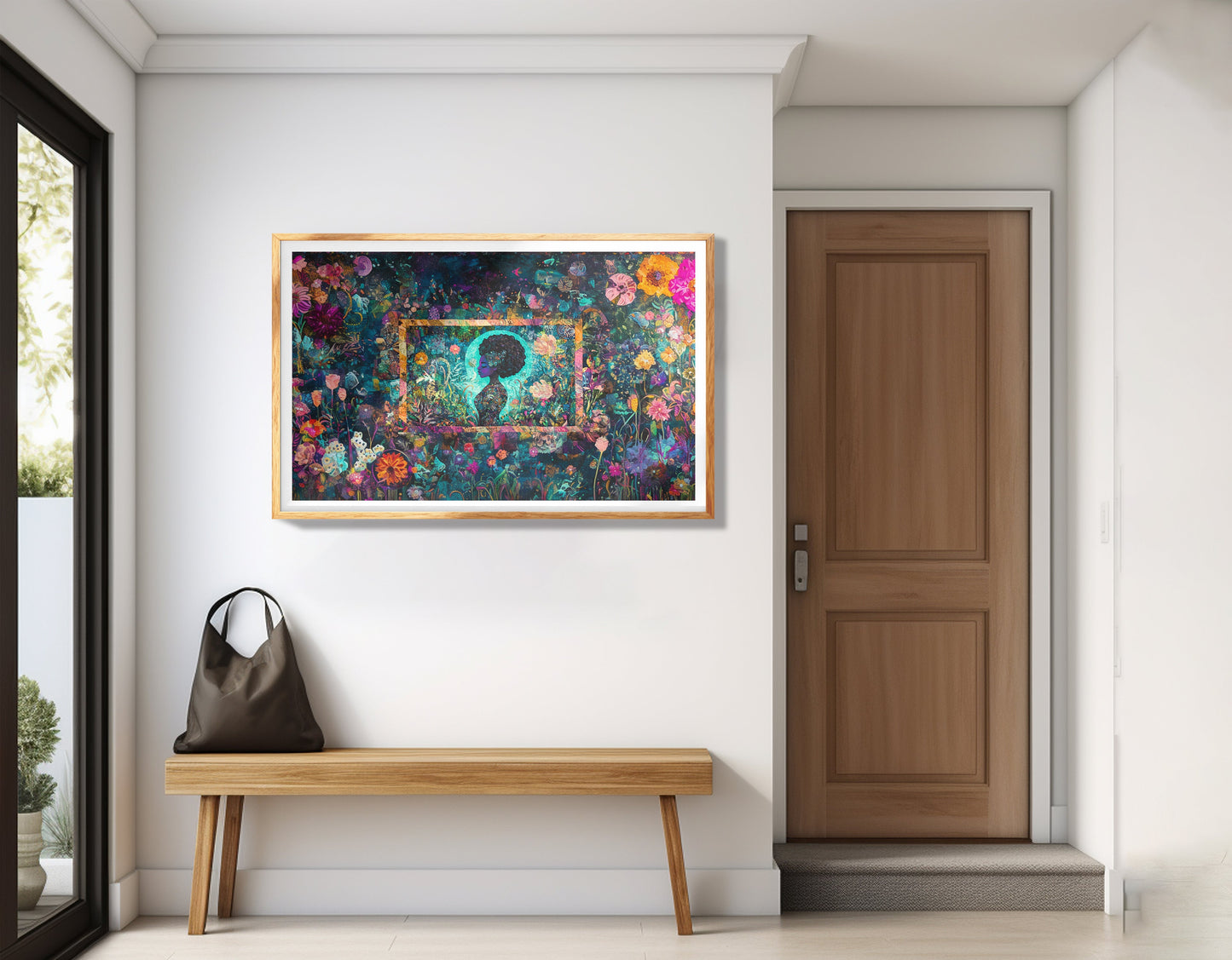 Black Woman Floral Garden African American wall art view 77