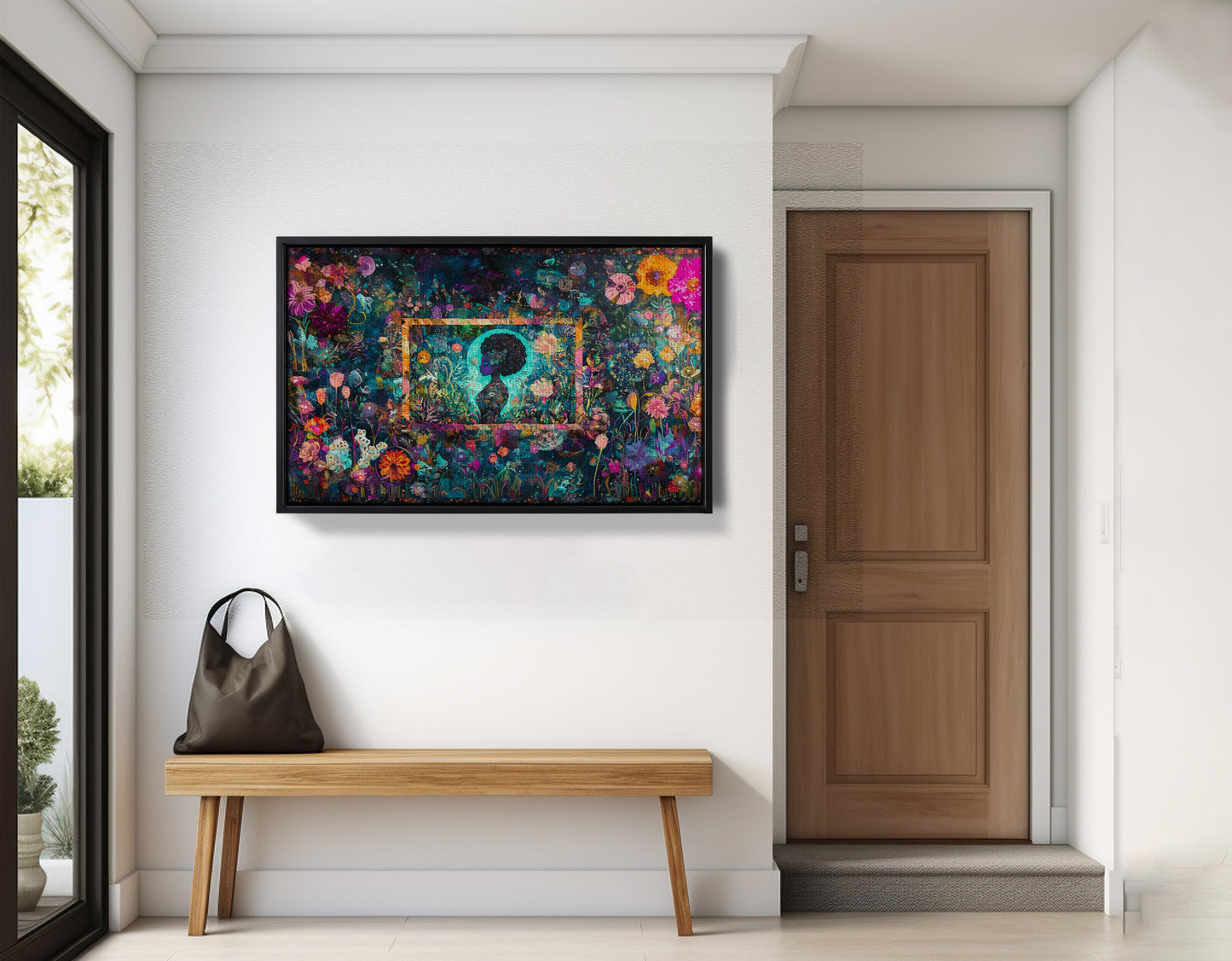 Black Woman Floral Garden African American wall art view 29
