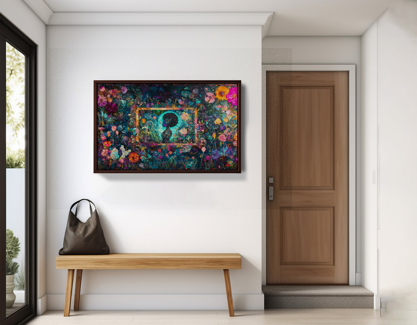 Black Woman Floral Garden African American wall art view 35