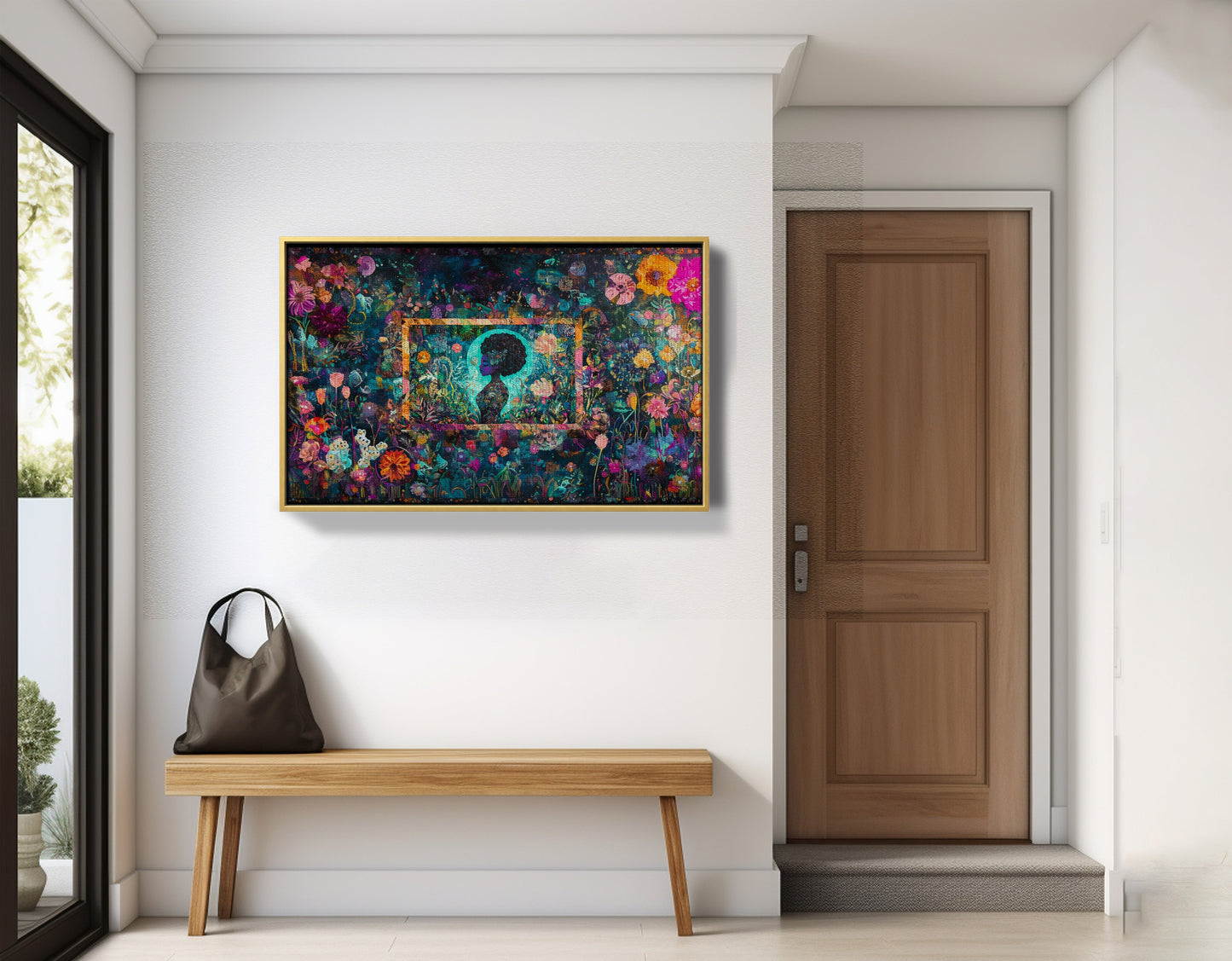 Black Woman Floral Garden African American wall art view 41