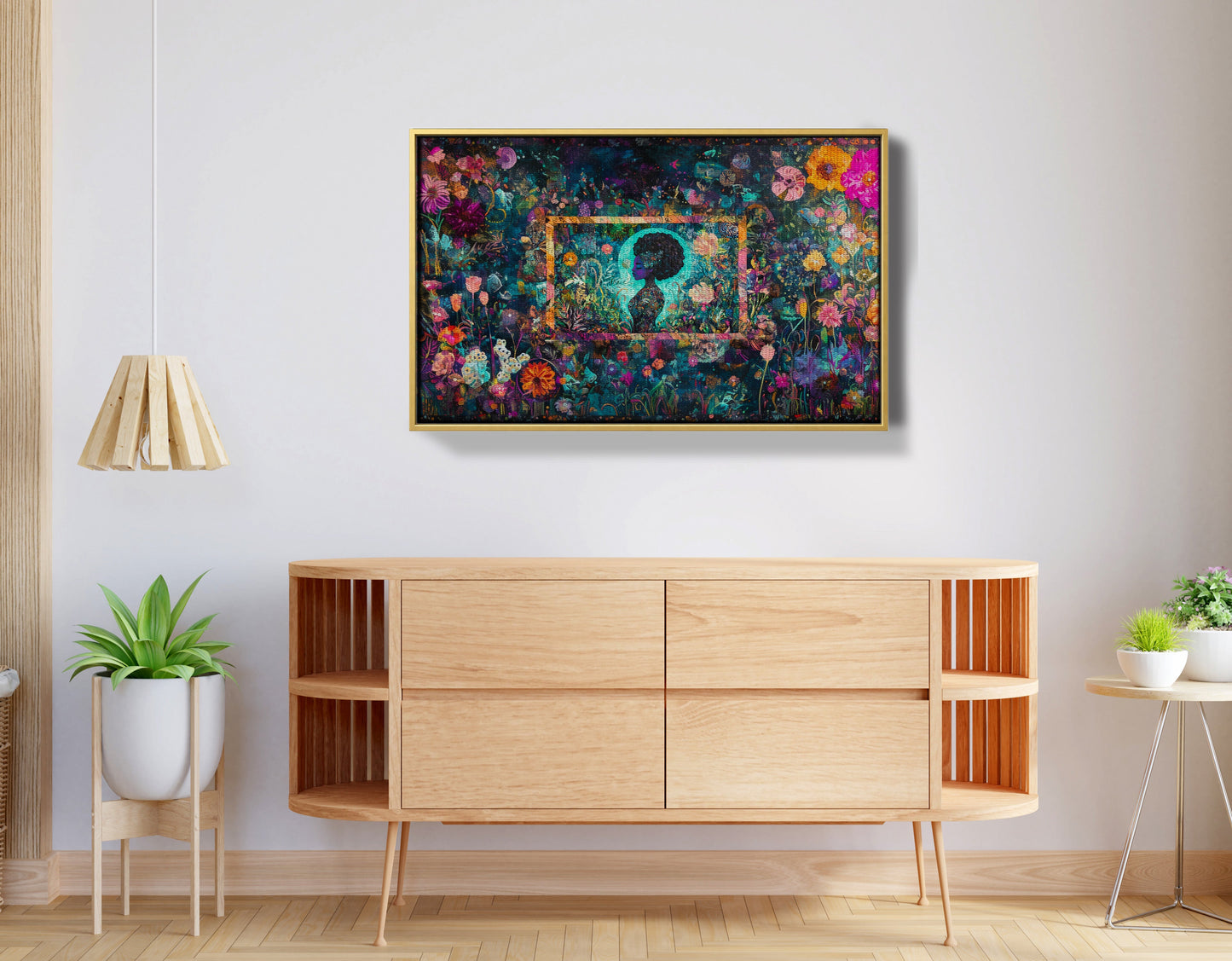 Black Woman Floral Garden African American wall art view 38