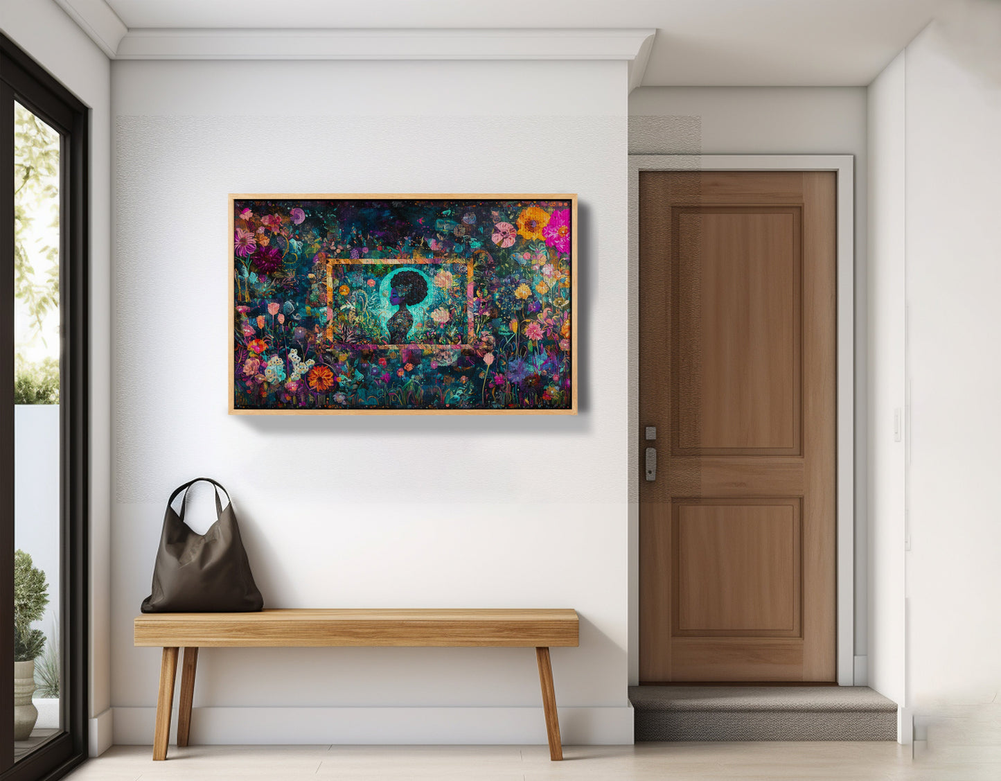 Black Woman Floral Garden African American wall art view 53