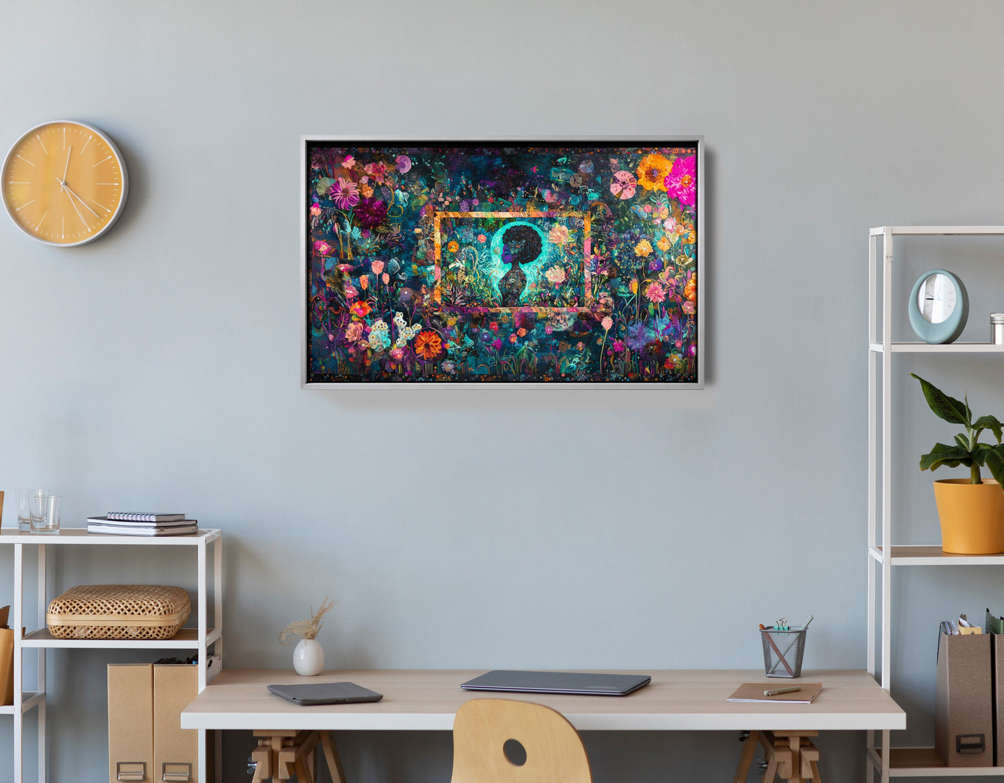 Black Woman Floral Garden African American wall art view 60
