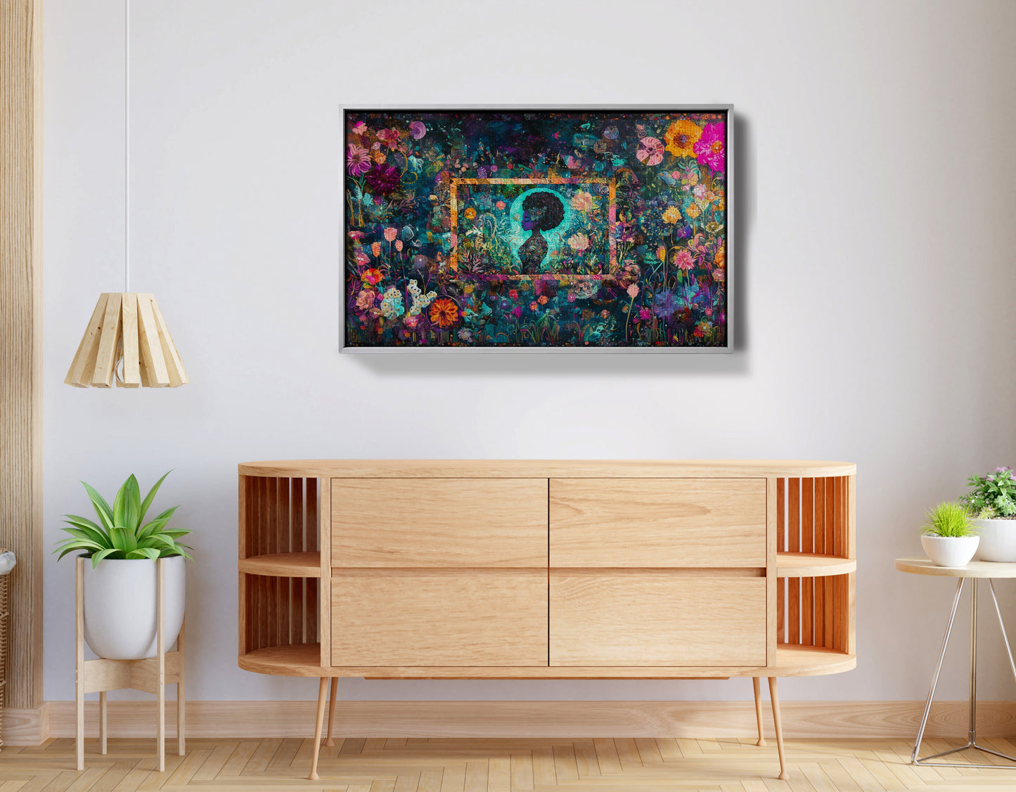 Black Woman Floral Garden African American wall art view 56
