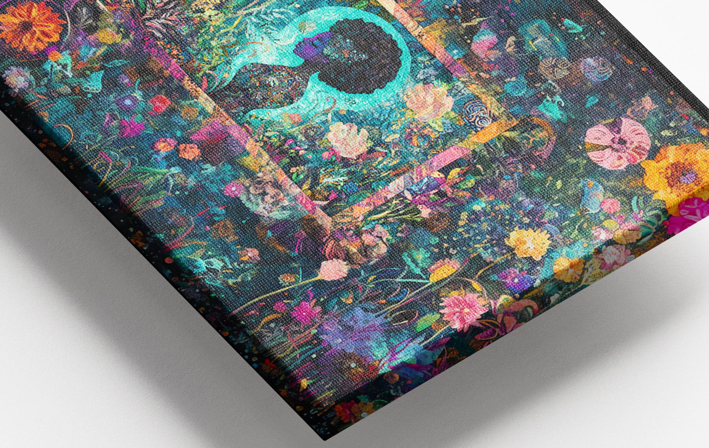 Black Woman Floral Garden African American wall art view 16