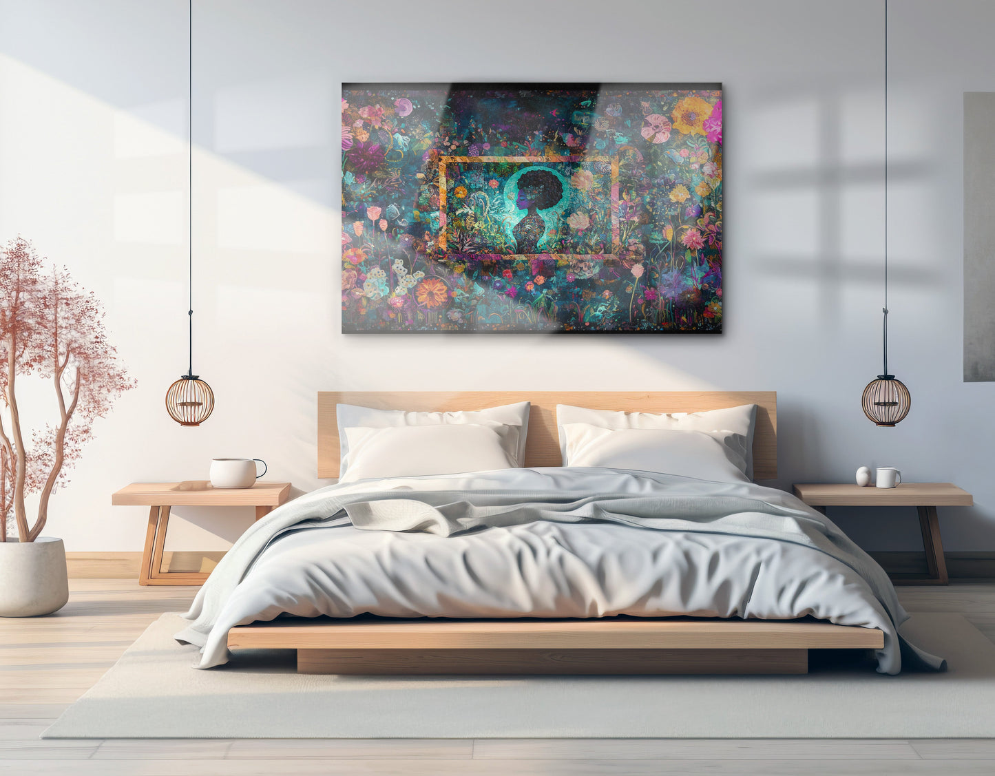 Black Woman Floral Garden African American wall art view 21