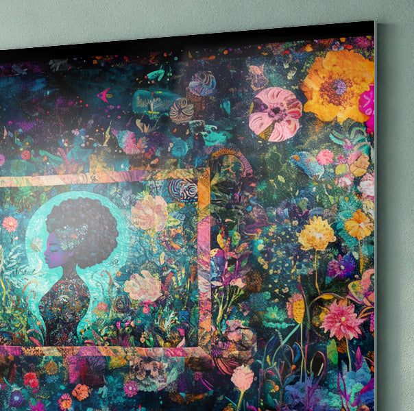 Black Woman Floral Garden African American wall art view 22