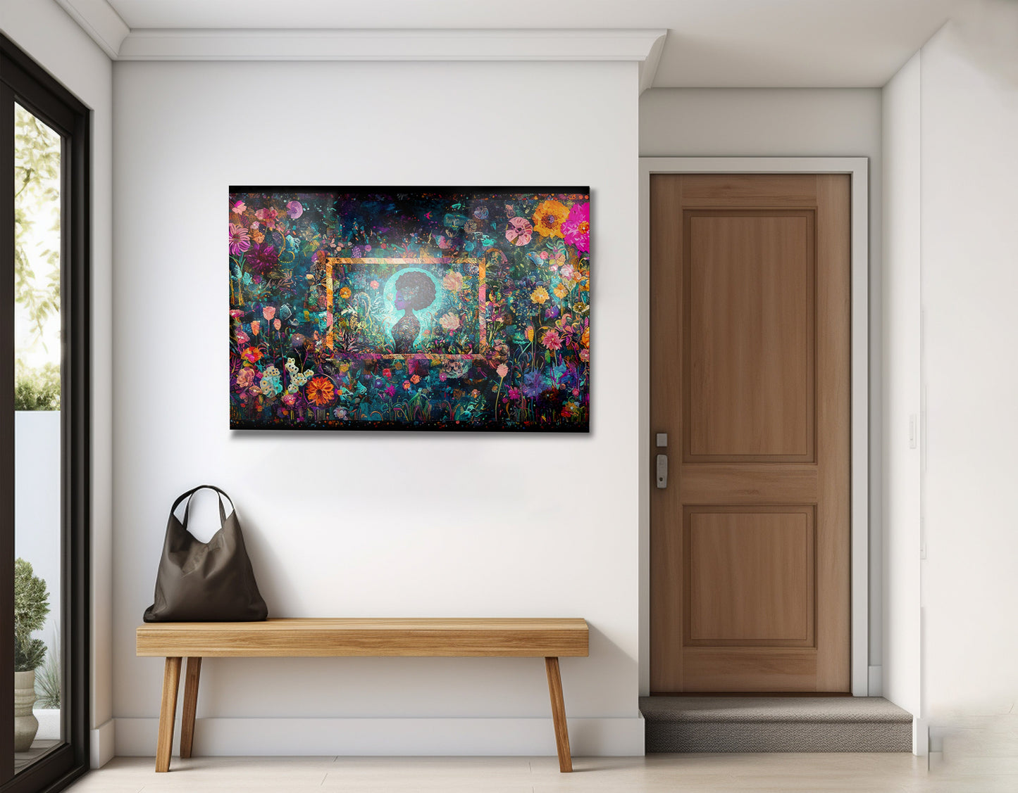 Black Woman Floral Garden African American wall art view 23