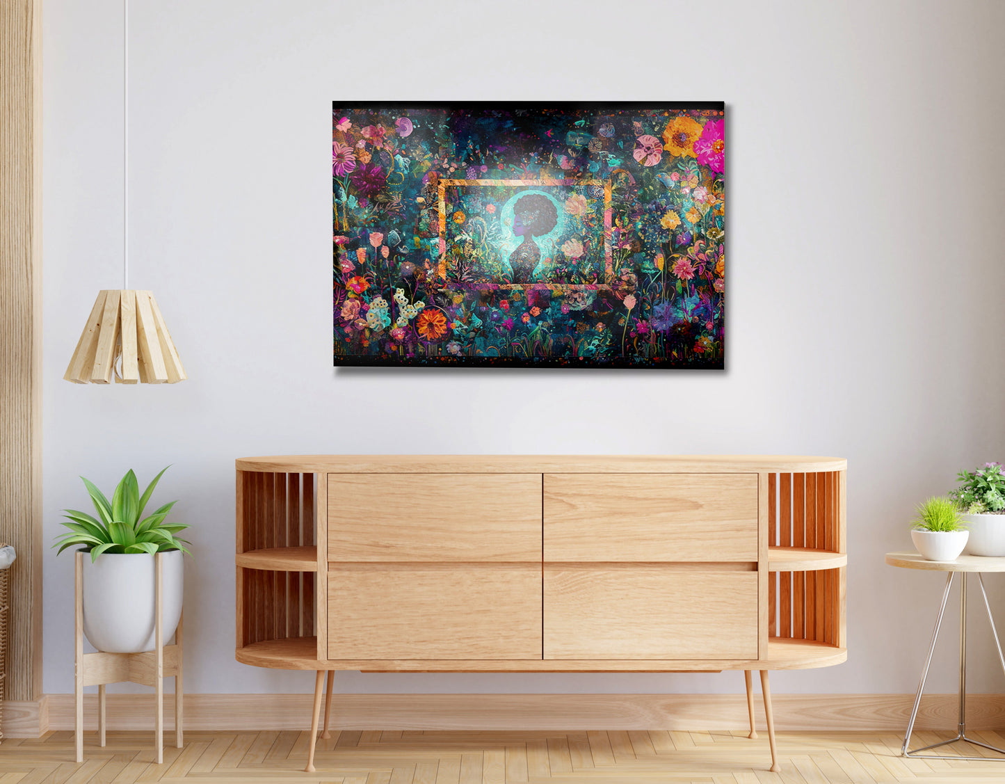Black Woman Floral Garden African American wall art view 20