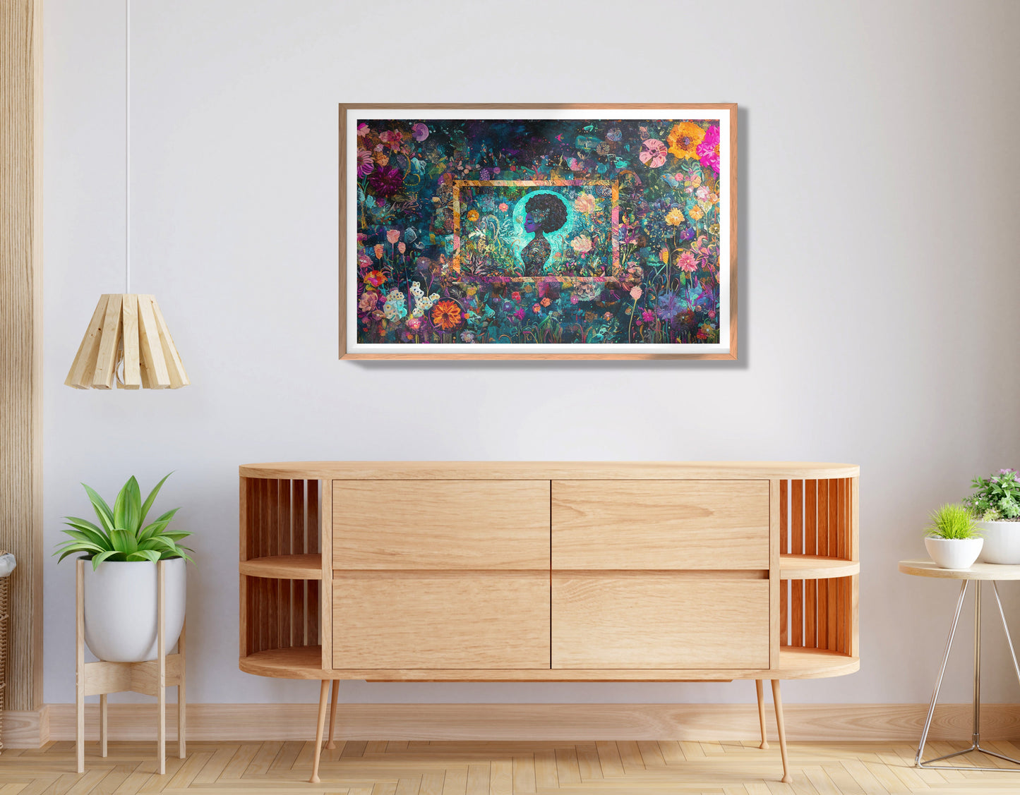 Black Woman Floral Garden African American wall art view 80