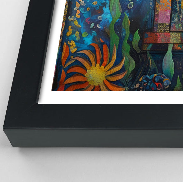 Black Mermaid Ocean Moon Caribbean wall art view 70