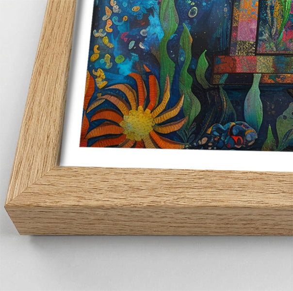 Black Mermaid Ocean Moon Caribbean wall art view 76