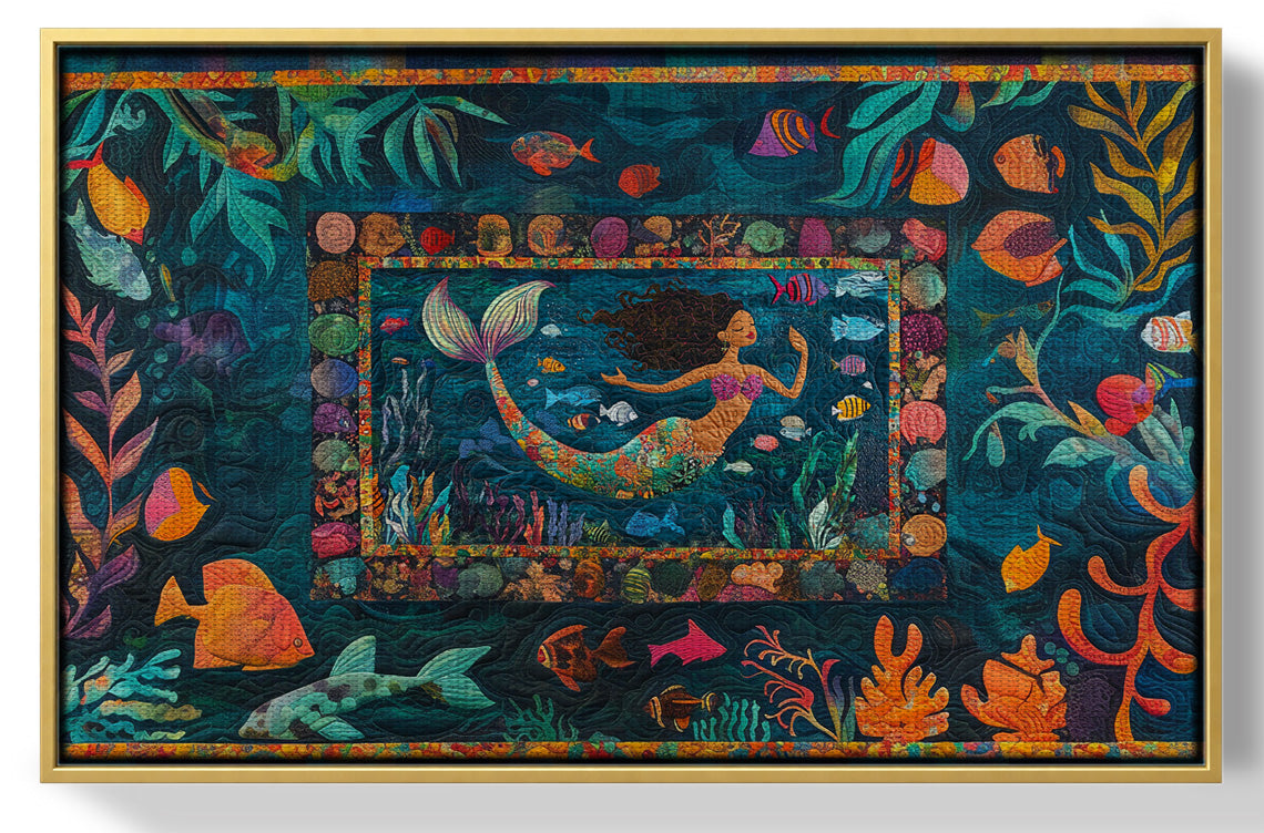 Black Mermaid Tropical Sea Caribbean wall art view 37