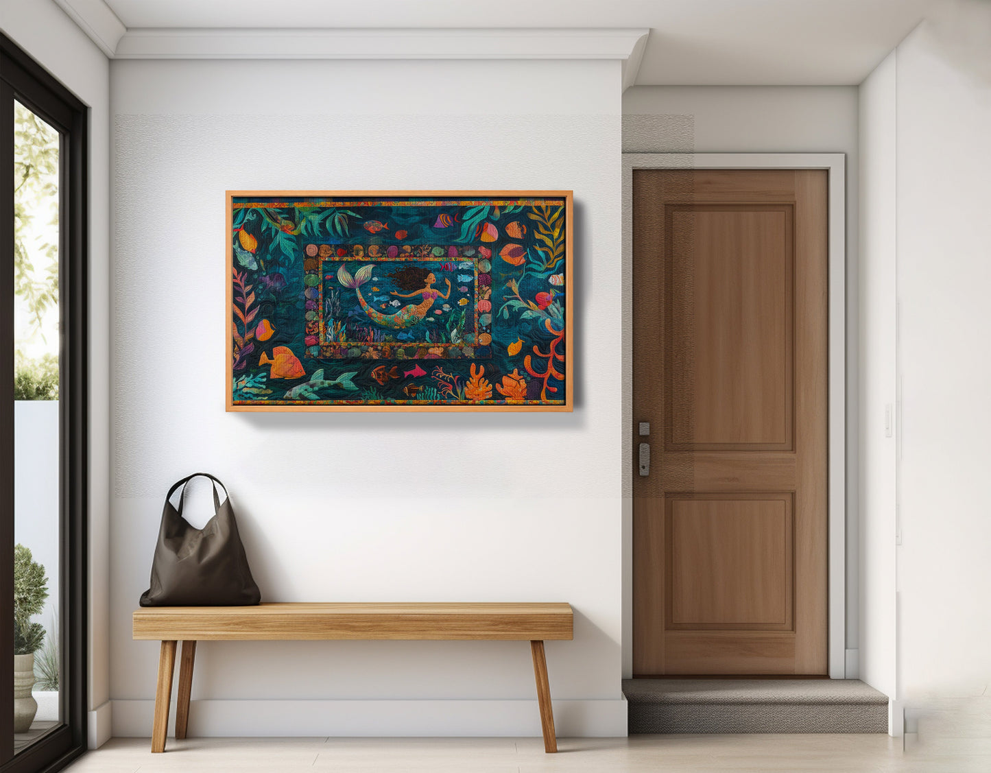 Black Mermaid Tropical Sea Caribbean wall art view 47