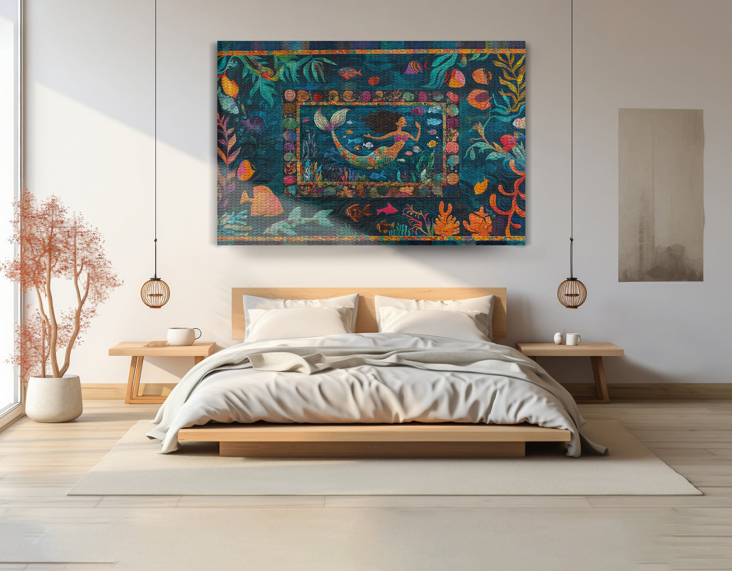 Black Mermaid Tropical Sea Caribbean wall art view 15