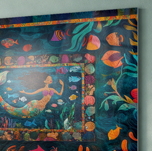 Black Mermaid Tropical Sea Caribbean wall art view 22