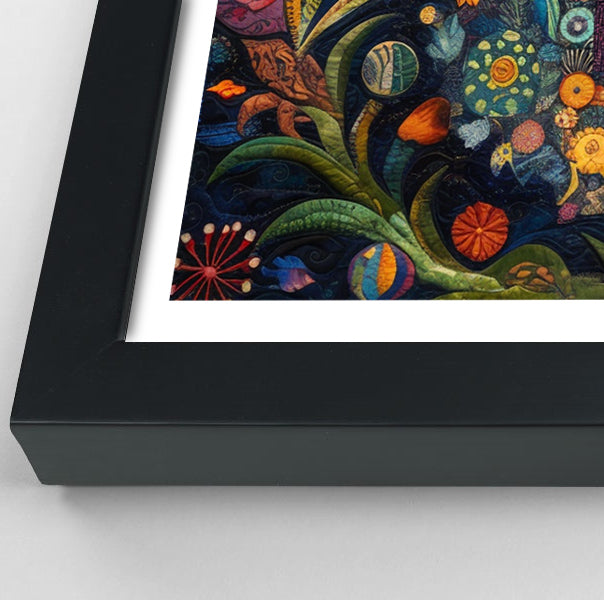 Black Mermaid Floral Ocean Caribbean wall art view 70