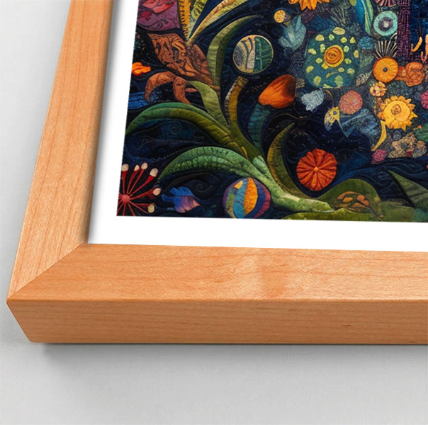Black Mermaid Floral Ocean Caribbean wall art view 82