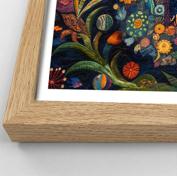 Black Mermaid Floral Ocean Caribbean wall art view 76