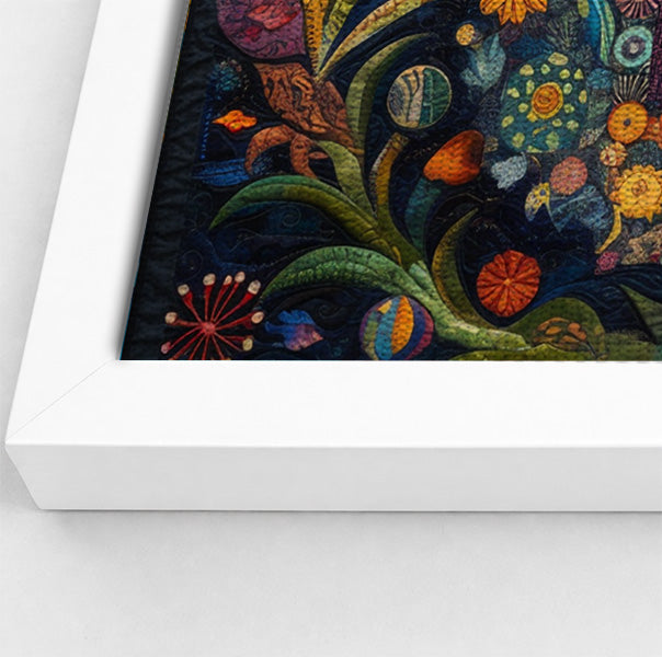 Black Mermaid Floral Ocean Caribbean wall art view 64
