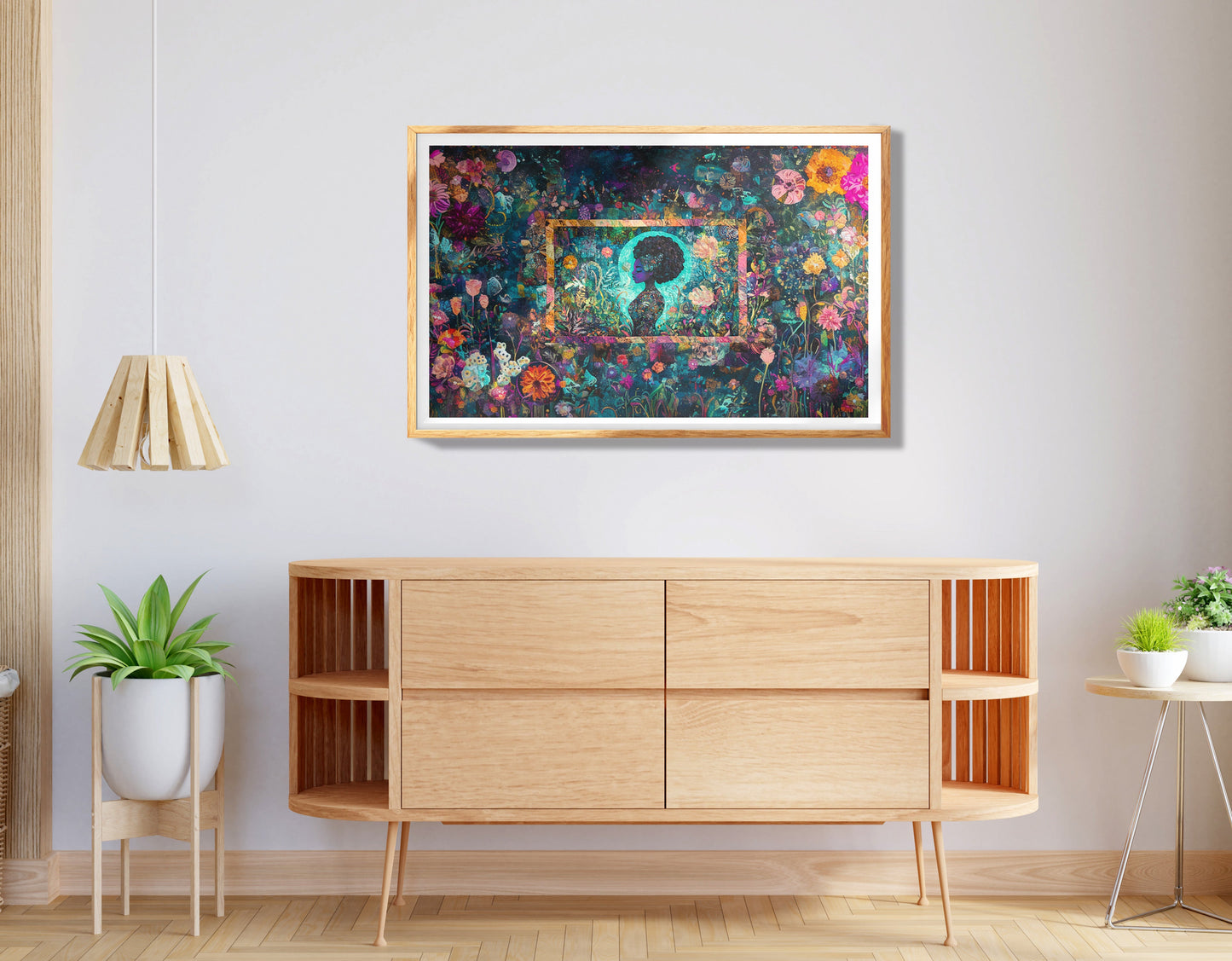 Black Woman Floral Garden African American wall art view 74