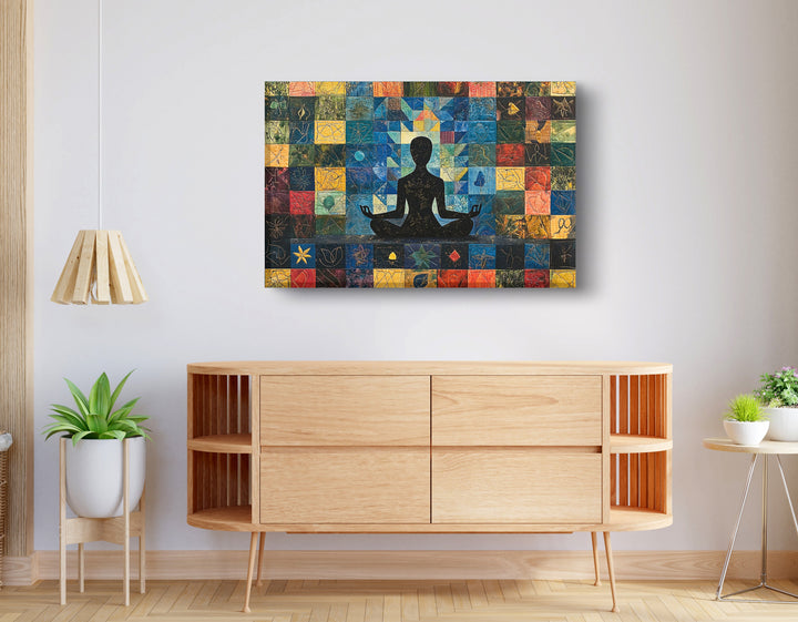 Black Woman Meditation Wall Art Print