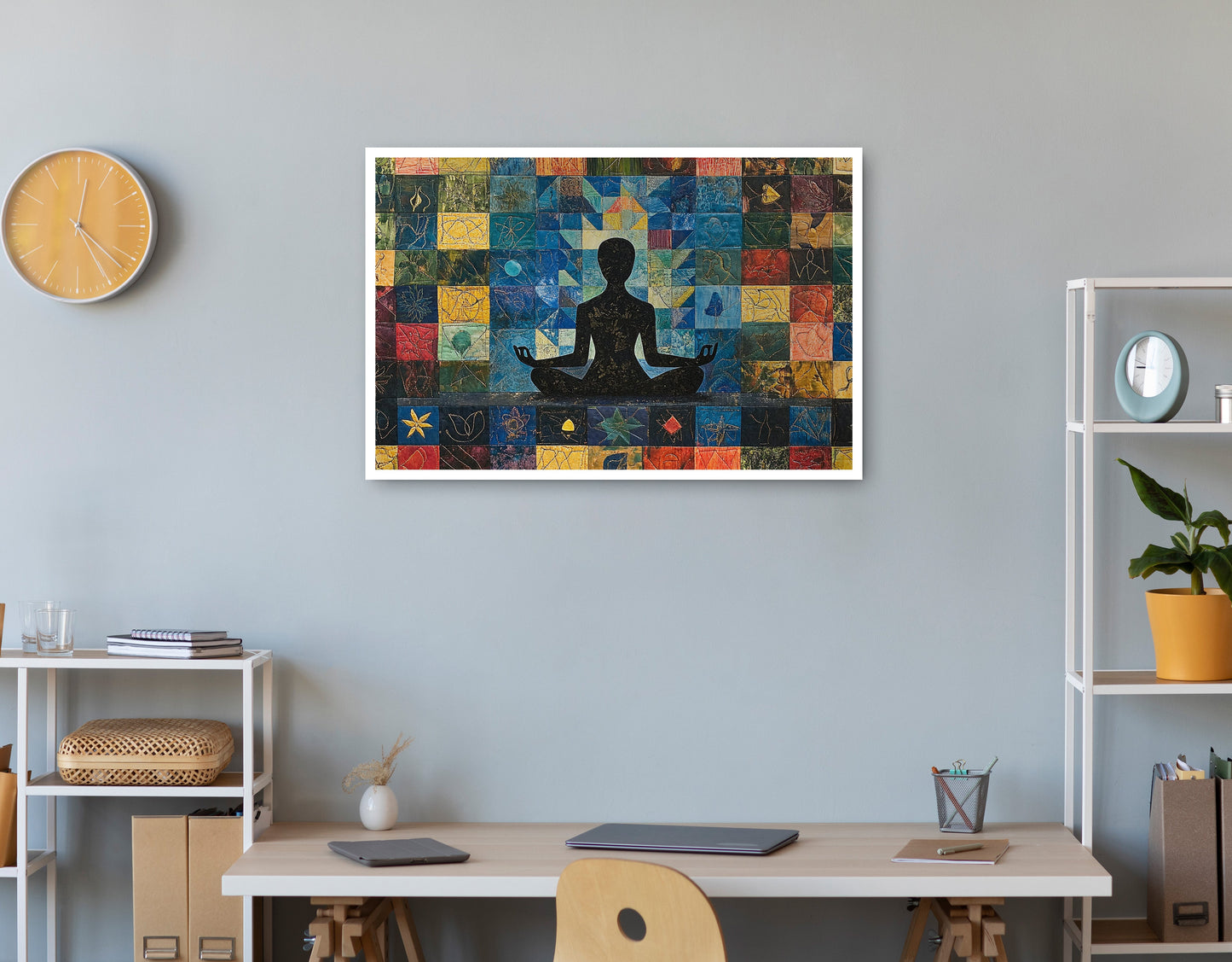 Black Woman Meditation African American wall art print view