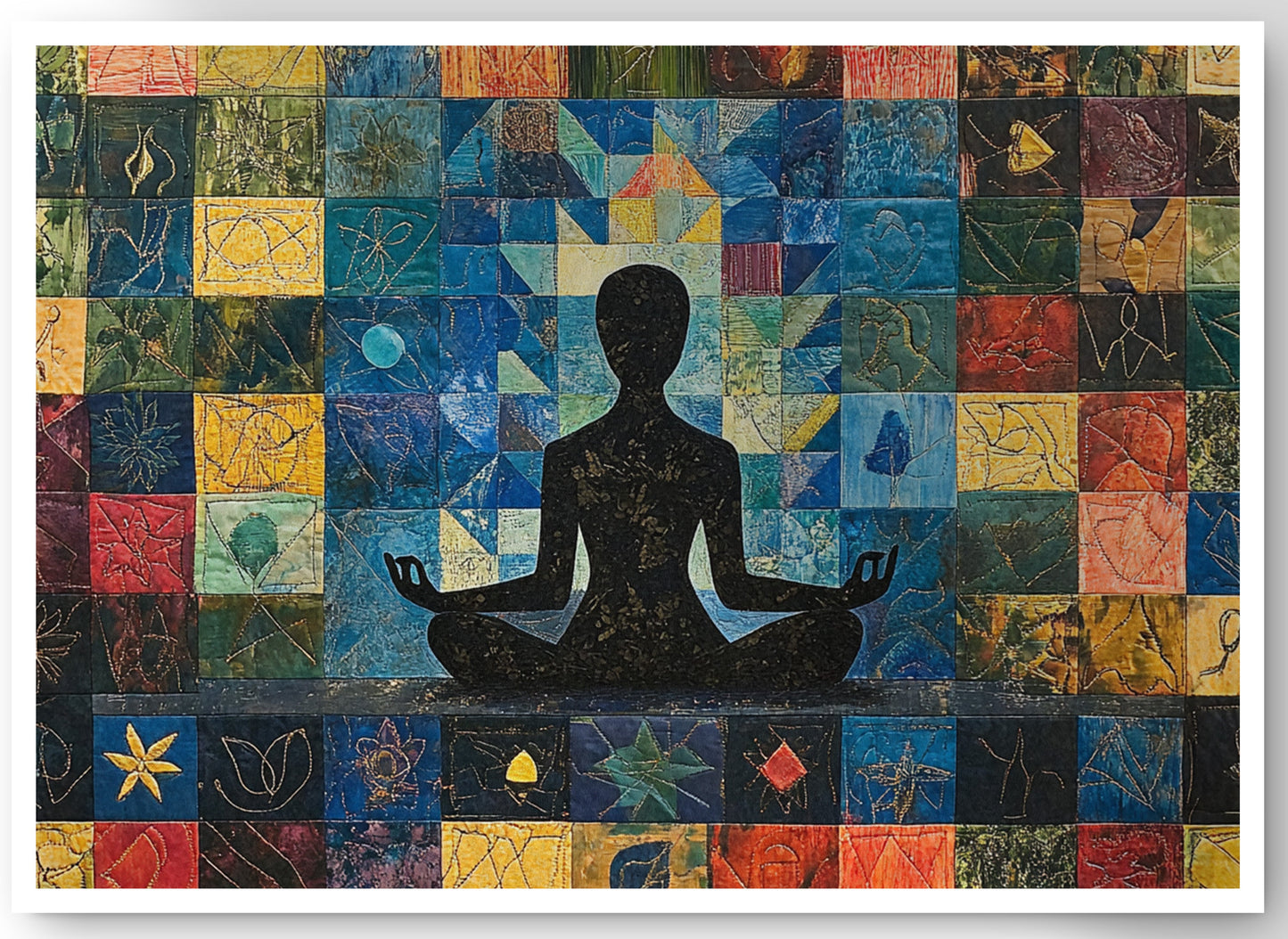 Black Woman Meditation African American wall art canvas print by MoomZee Artwork