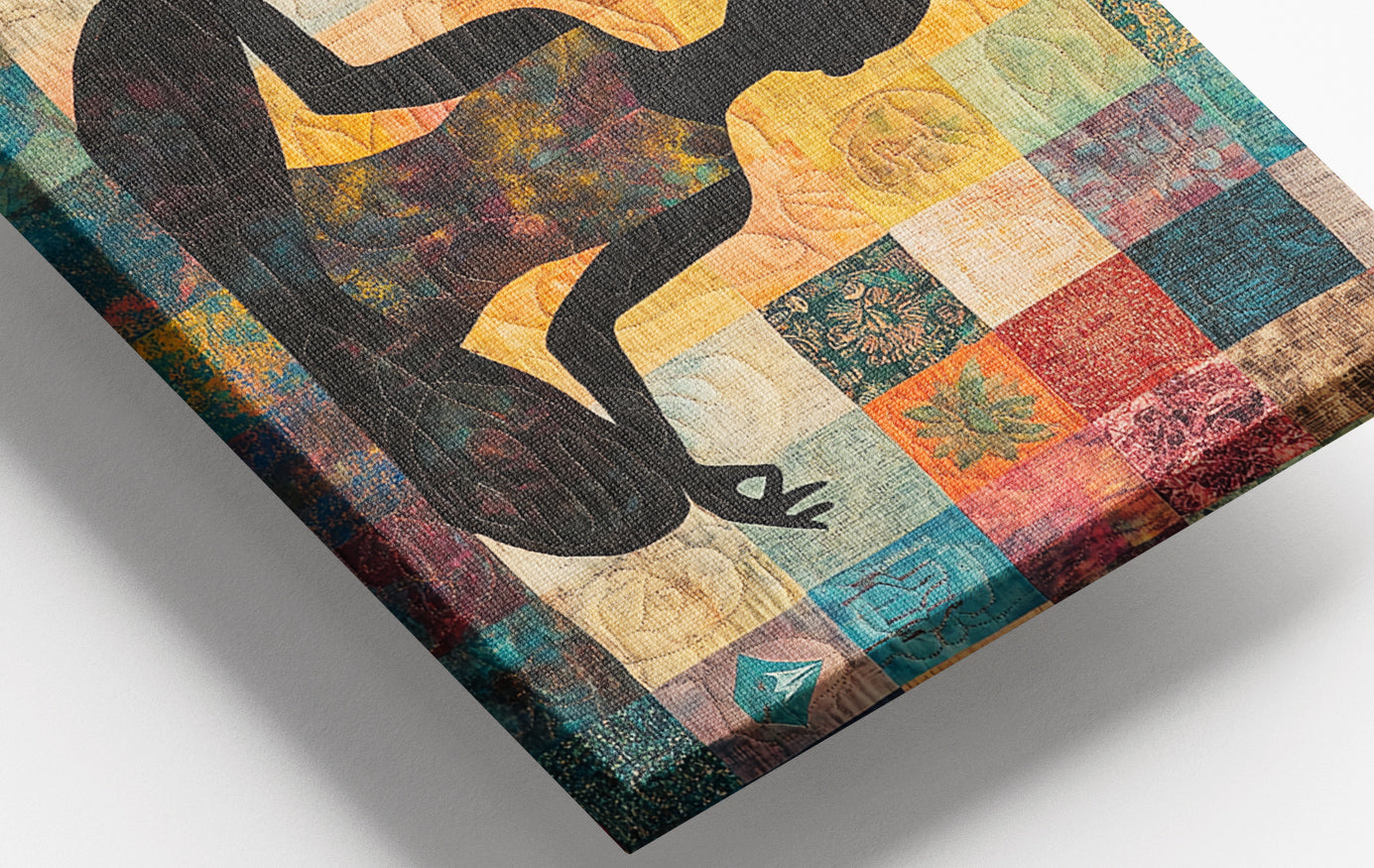Close-up of Black Woman Yoga Meditation African American wall art detail