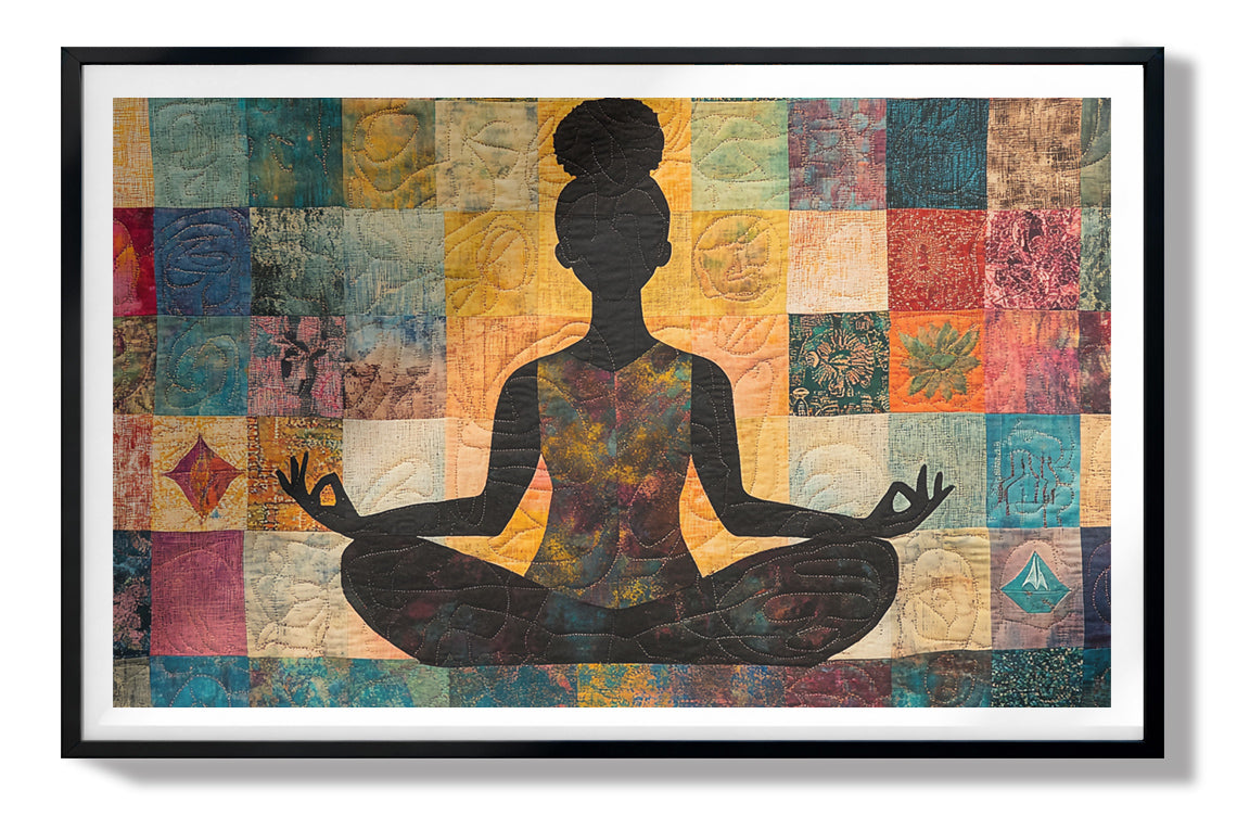 Black Woman Yoga Meditation African American wall art view 67