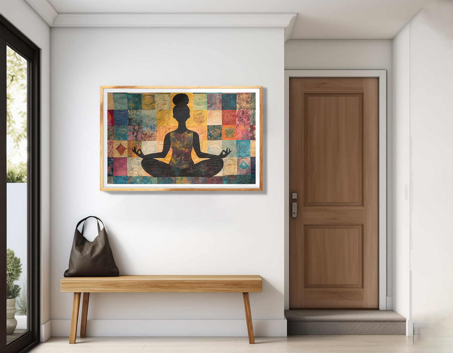 Black Woman Yoga Meditation African American wall art view 77