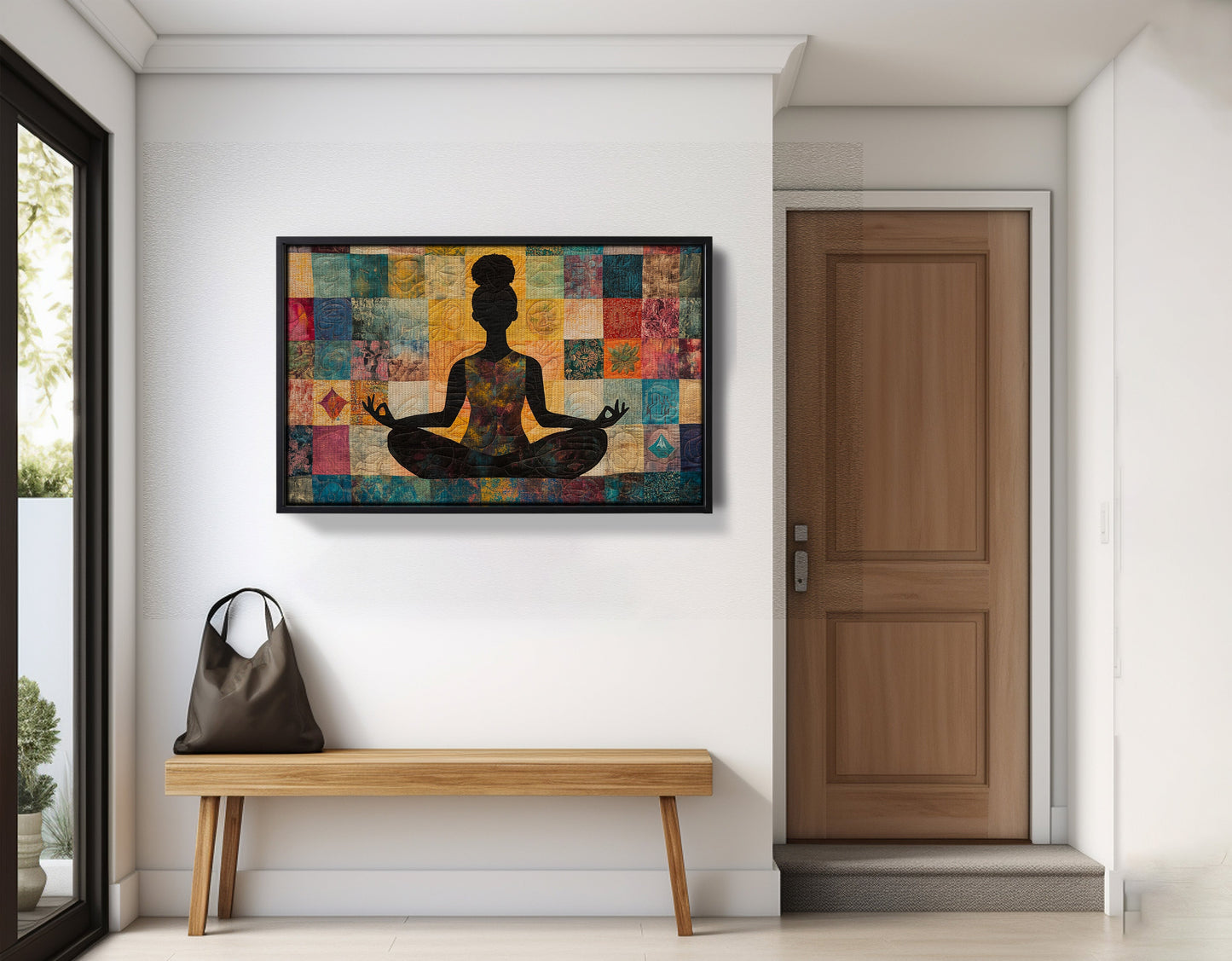 Black Woman Yoga Meditation African American wall art view 29