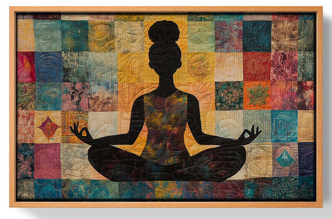 Black Woman Yoga Meditation African American wall art view 43