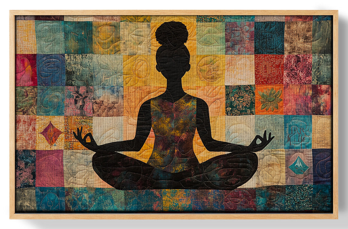 Black Woman Yoga Meditation African American wall art view 49