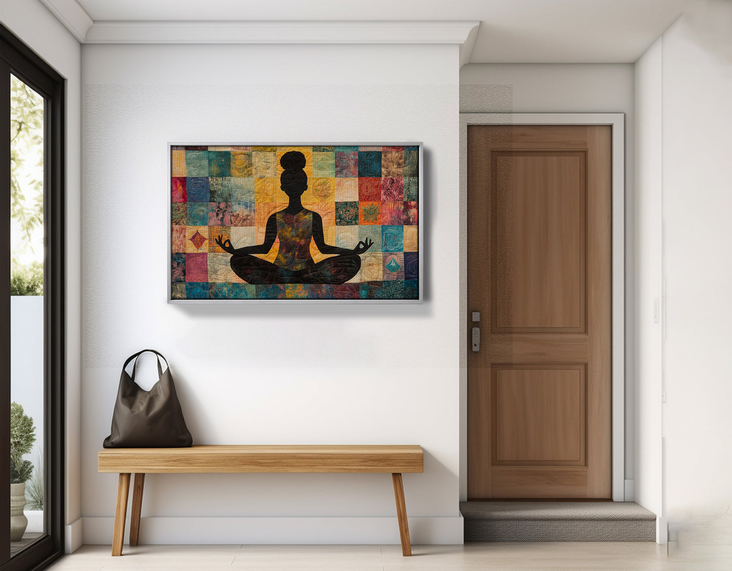 Black Woman Yoga Meditation African American wall art view 59