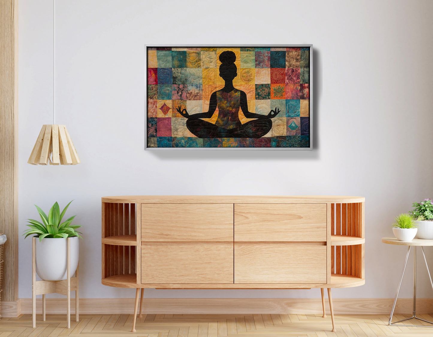 Black Woman Yoga Meditation African American wall art view 56