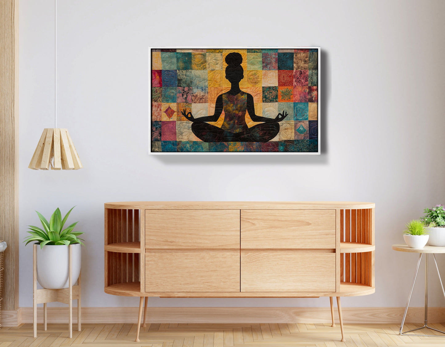 Black Woman Yoga Meditation African American wall art view 62