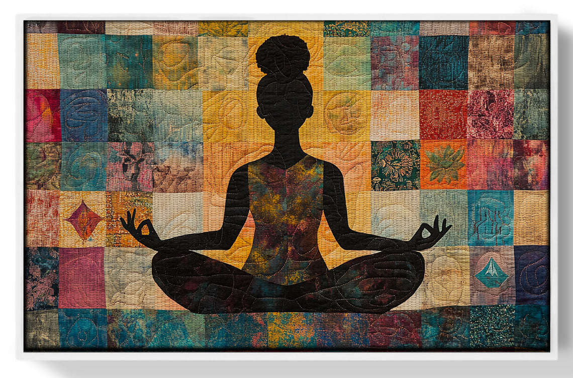 Black Woman Yoga Meditation African American wall art view 61