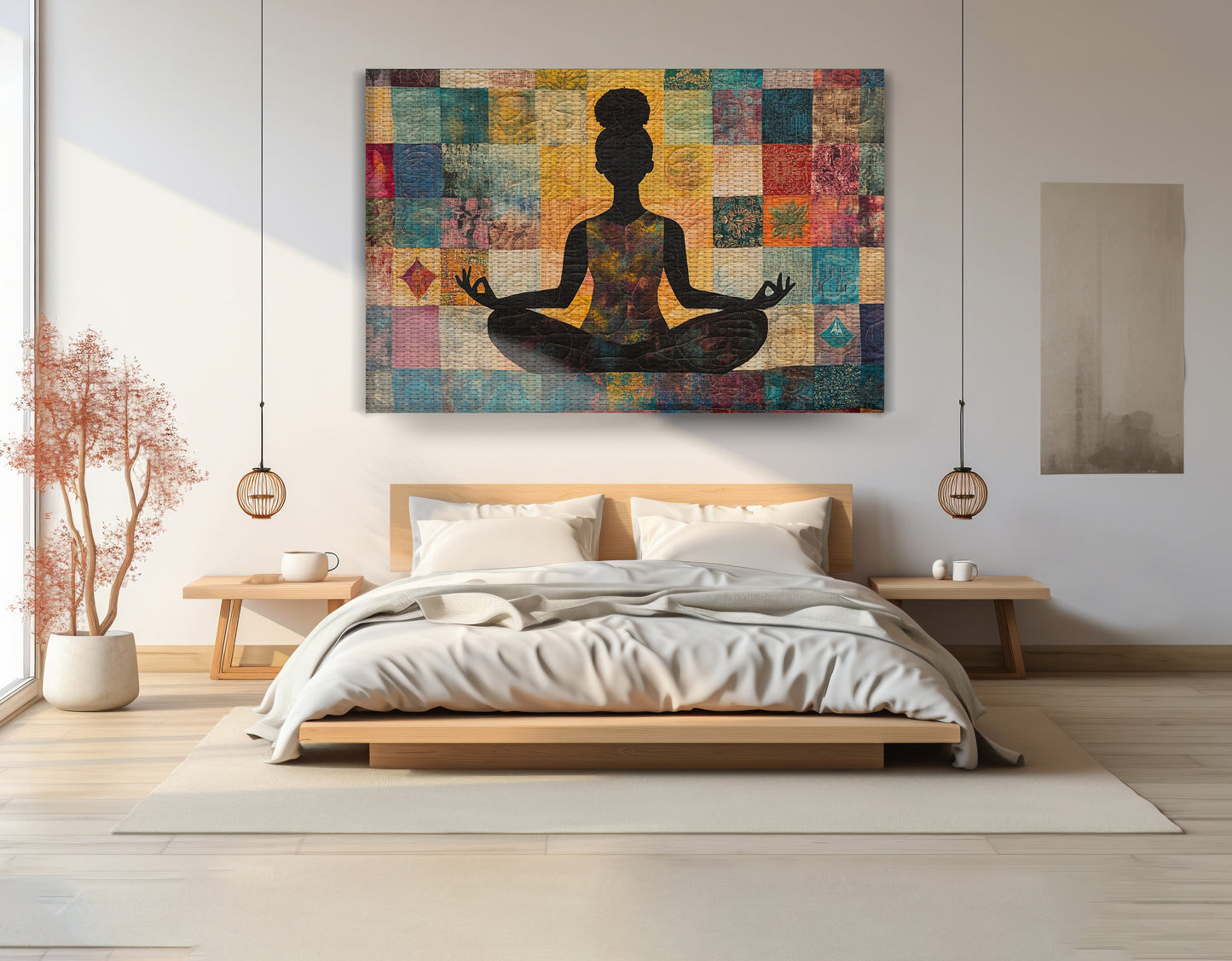 Black Woman Yoga Meditation African American wall art view 15
