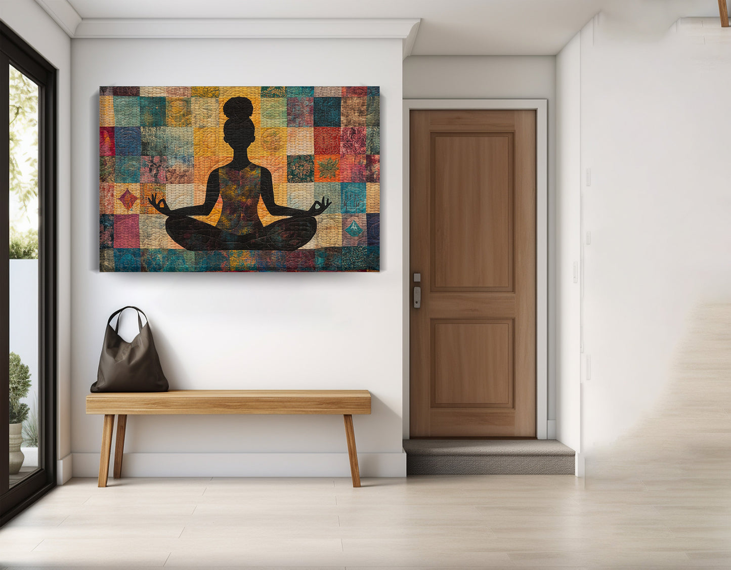 Black Woman Yoga Meditation African American wall art view 17