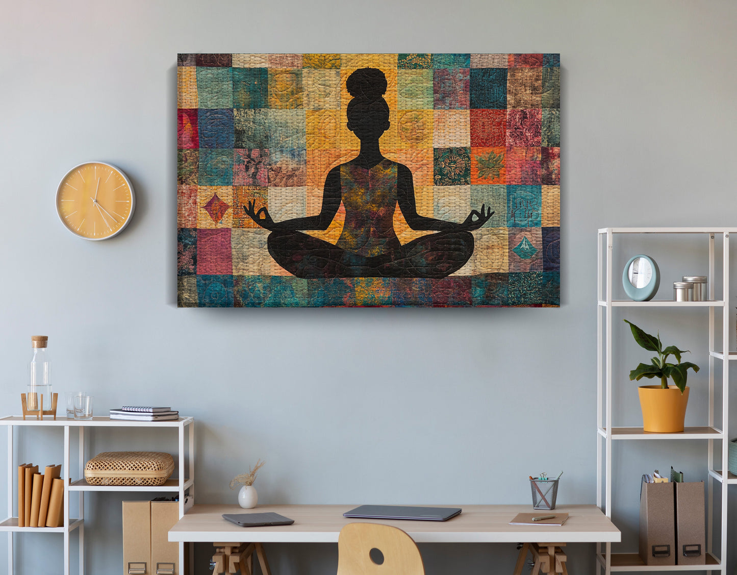 Black Woman Yoga Meditation African American wall art view 18