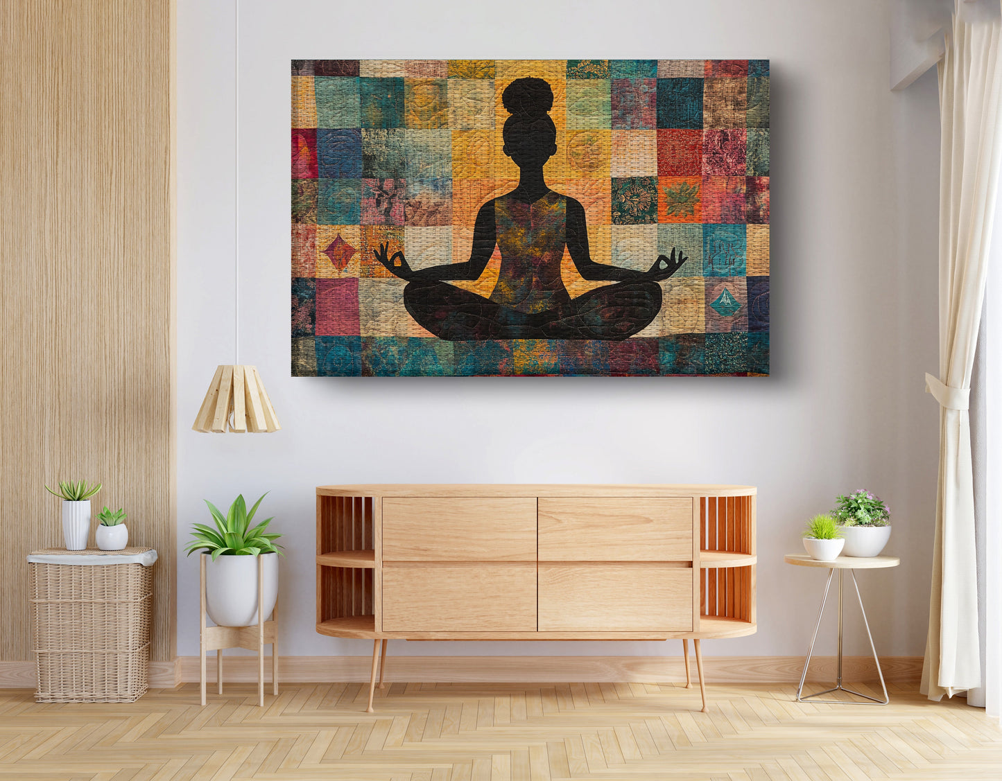 Black Woman Yoga Meditation African American wall art view 14